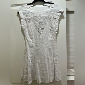 Twelfth Street by Cynthia Vincent white linen mini dress